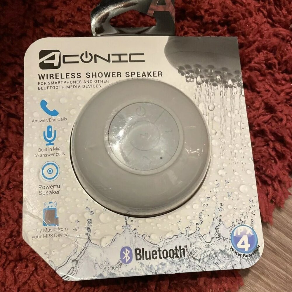 Wireless Shower Speaker for Smartphone and Other Bluetooth Media NEW IN PACKAGE